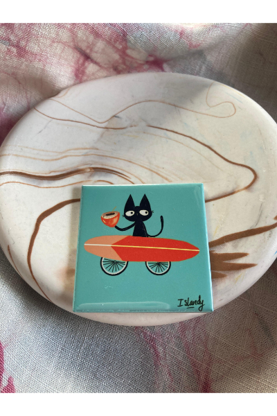 Fridge Magnets - Surf Cat
